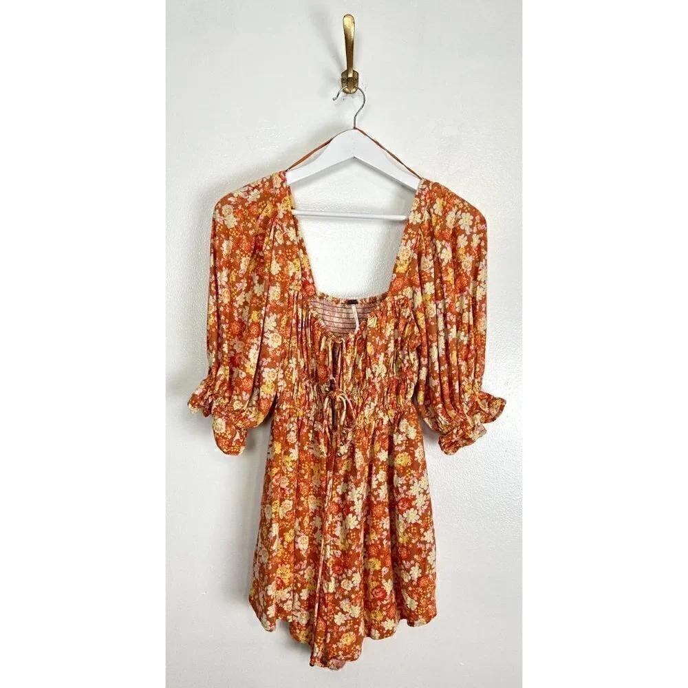 FREE PEOPLE Show Me Love Romper in Original Combo Size X-Small